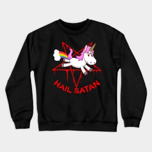 hail satan funny Crewneck Sweatshirt